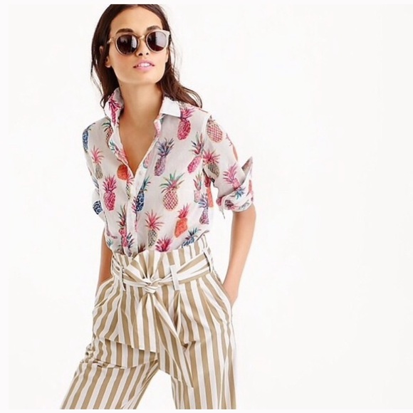 J. Crew Tops - J.Crew 2T Popover in Ratti Painted Pineapple